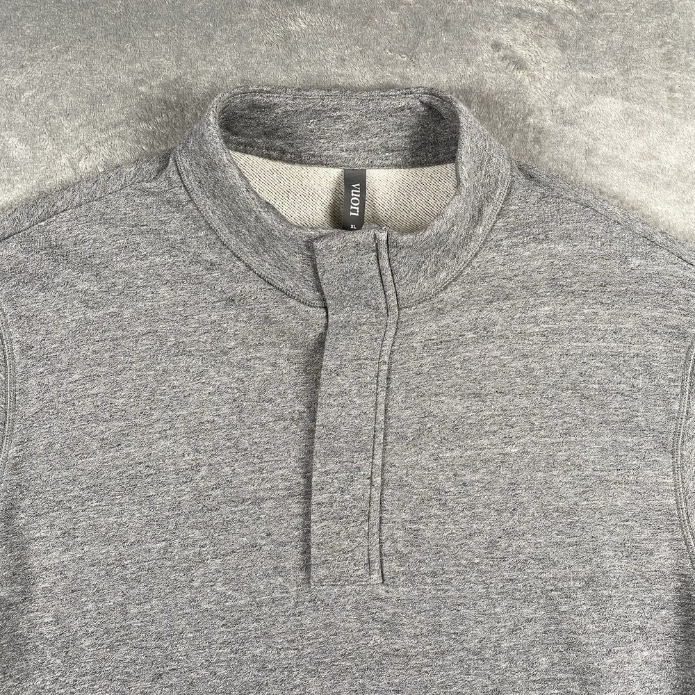 Vuori Cypress 1/4 Zip Sweatshirt Mens Size‎ XL Heather Grey Long Sleeve Pullover - Picture 5 of 14